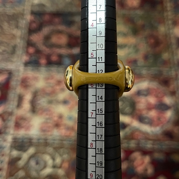 La Manso chunky yellow and gold dome ring size 6 - Picture 15 of 16